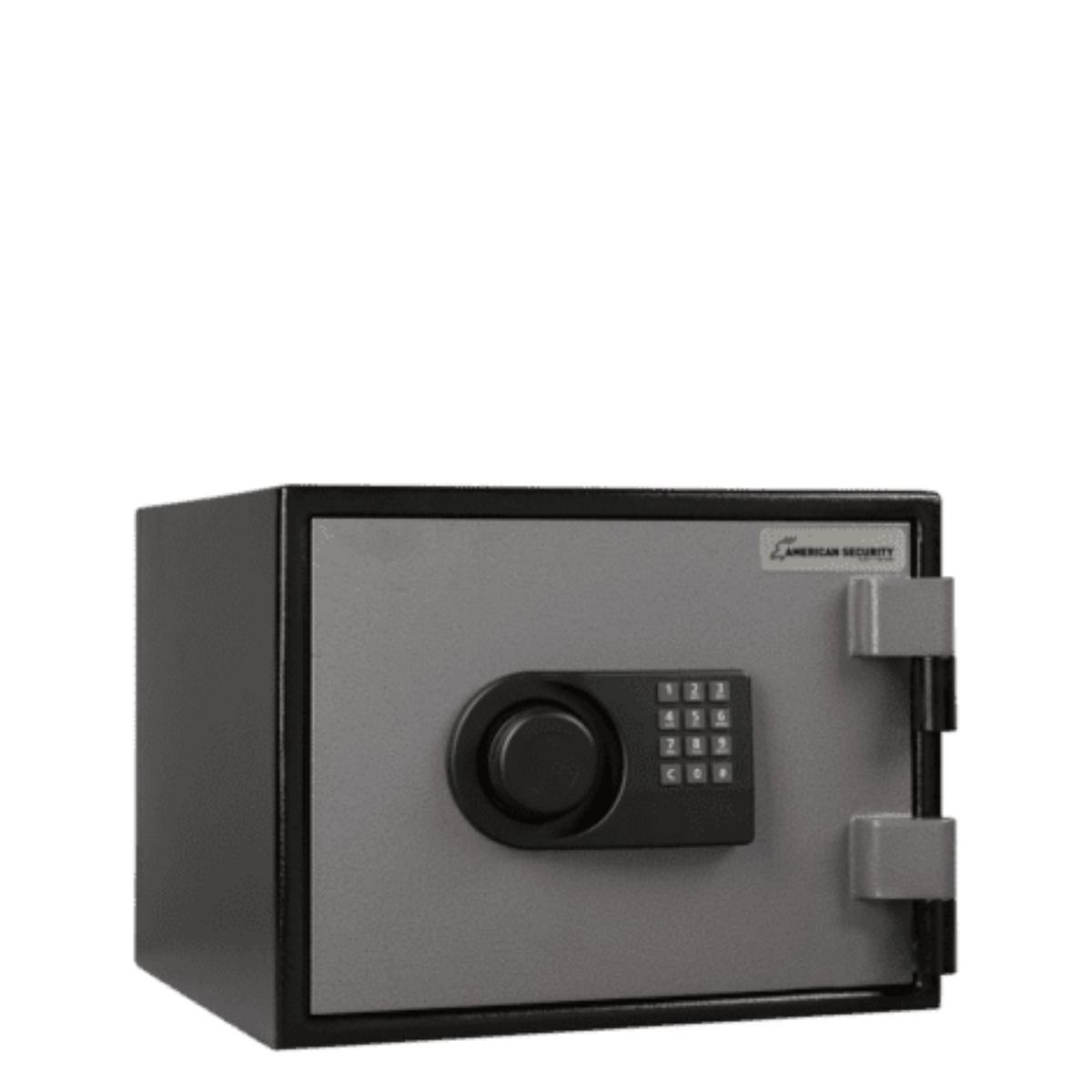 AMSEC BFS912 compact security safe with electronic keypad lock and durable black and gray finish.